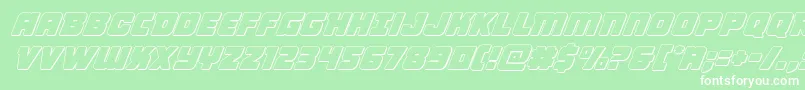Victorycomicsoutital Font – White Fonts on Green Background