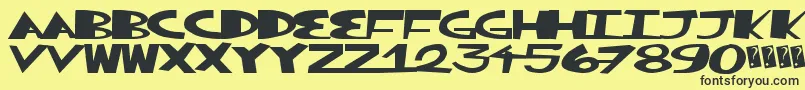 Greatsplunk Font – Black Fonts on Yellow Background