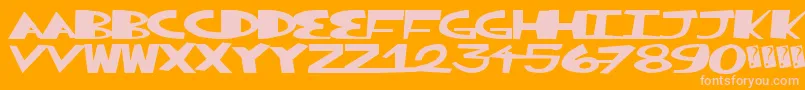 Police Greatsplunk – polices roses sur fond orange
