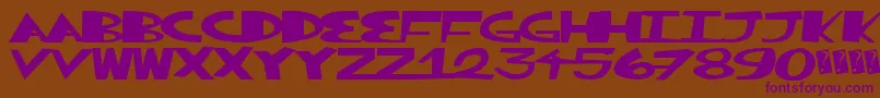Greatsplunk Font – Purple Fonts on Brown Background