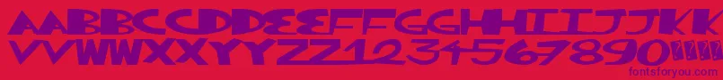 Greatsplunk Font – Purple Fonts on Red Background