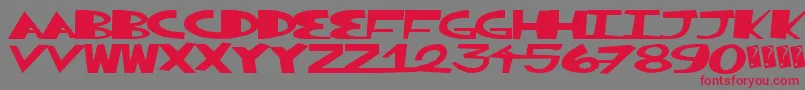 Greatsplunk Font – Red Fonts on Gray Background