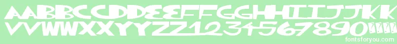 Greatsplunk Font – White Fonts on Green Background