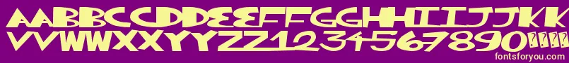 Шрифт Greatsplunk – жёлтые шрифты на фиолетовом фоне