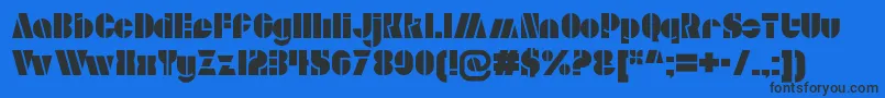 AldoOpen Font – Black Fonts on Blue Background