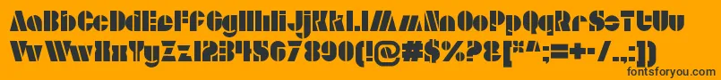 AldoOpen Font – Black Fonts on Orange Background