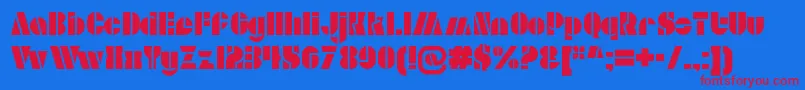 AldoOpen Font – Red Fonts on Blue Background