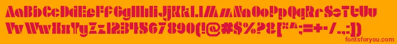 AldoOpen Font – Red Fonts on Orange Background