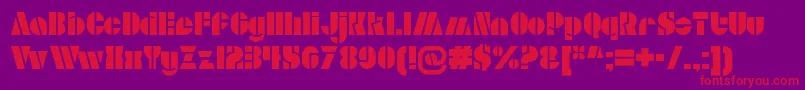 AldoOpen Font – Red Fonts on Purple Background