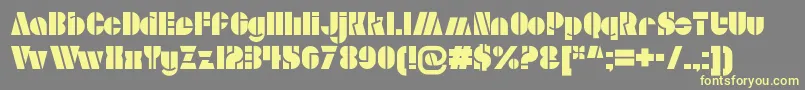 AldoOpen Font – Yellow Fonts on Gray Background