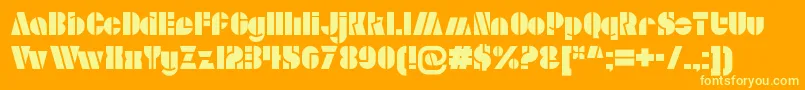 AldoOpen Font – Yellow Fonts on Orange Background