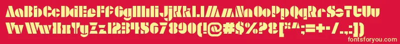 AldoOpen Font – Yellow Fonts on Red Background