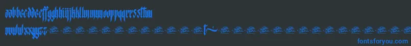 McfStarworms Font – Blue Fonts on Black Background