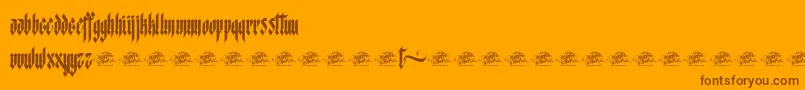 McfStarworms Font – Brown Fonts on Orange Background