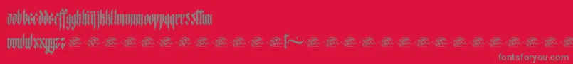 McfStarworms Font – Gray Fonts on Red Background
