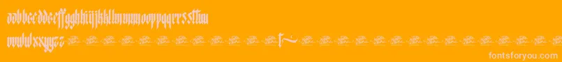 McfStarworms Font – Pink Fonts on Orange Background