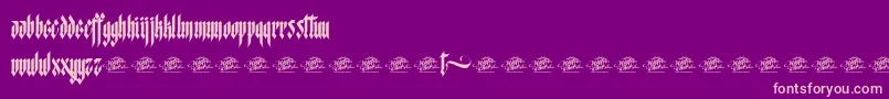 McfStarworms-Schriftart – Rosa Schriften auf violettem Hintergrund