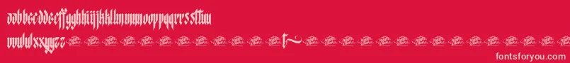 McfStarworms Font – Pink Fonts on Red Background
