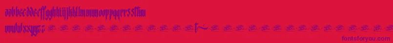 McfStarworms Font – Purple Fonts on Red Background