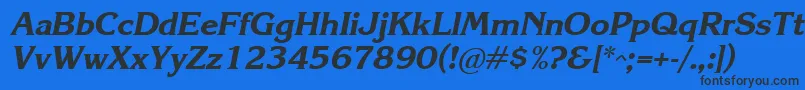 Krlbi Font – Black Fonts on Blue Background