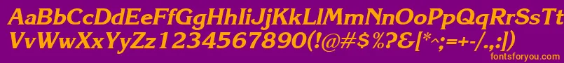 Krlbi Font – Orange Fonts on Purple Background