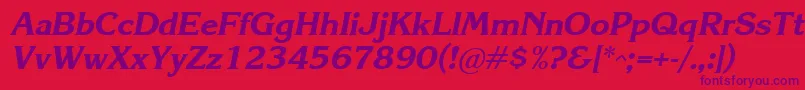 Krlbi Font – Purple Fonts on Red Background