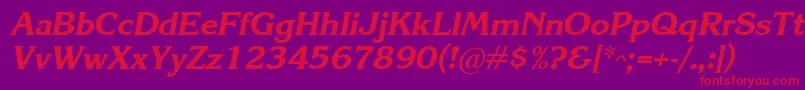 フォントKrlbi – 紫の背景に赤い文字