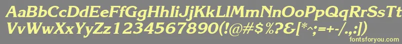 Krlbi Font – Yellow Fonts on Gray Background