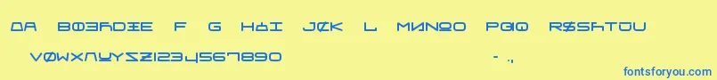 FrauleinUnifon Font – Blue Fonts on Yellow Background
