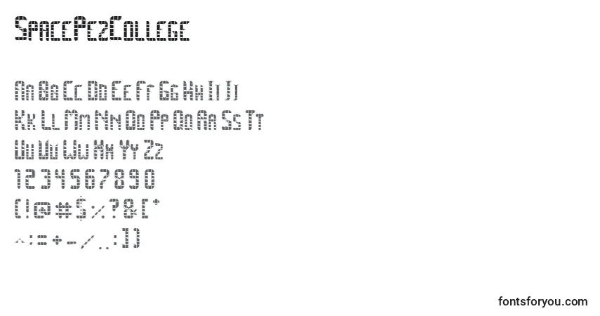 SpacePezCollege Font – alphabet, numbers, special characters
