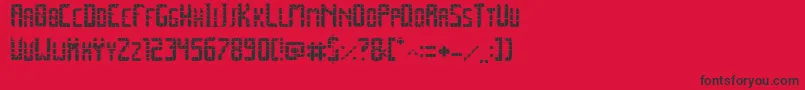 SpacePezCollege Font – Black Fonts on Red Background