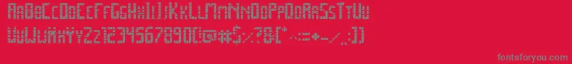 SpacePezCollege Font – Gray Fonts on Red Background