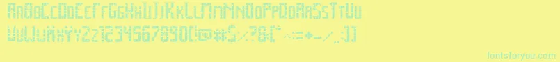 fuente SpacePezCollege – Fuentes Verdes Sobre Fondo Amarillo