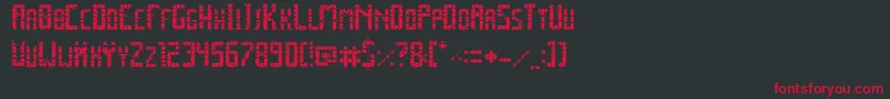 SpacePezCollege Font – Red Fonts on Black Background