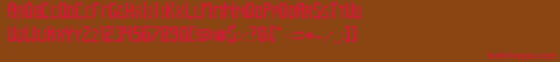 SpacePezCollege Font – Red Fonts on Brown Background