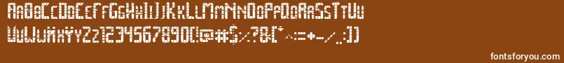 SpacePezCollege Font – White Fonts on Brown Background
