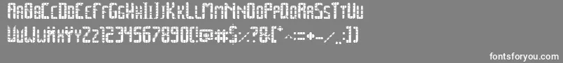 SpacePezCollege Font – White Fonts on Gray Background