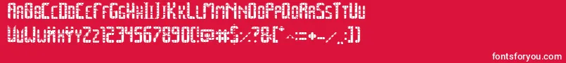 フォントSpacePezCollege – 赤い背景に白い文字