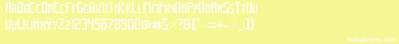 SpacePezCollege Font – White Fonts on Yellow Background