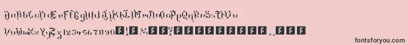 フォントTheTerrifficKerganogggg – ピンクの背景に黒い文字
