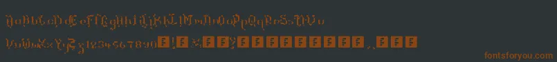 Шрифт TheTerrifficKerganogggg – коричневые шрифты на чёрном фоне