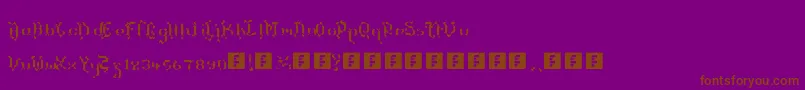 Шрифт TheTerrifficKerganogggg – коричневые шрифты на фиолетовом фоне