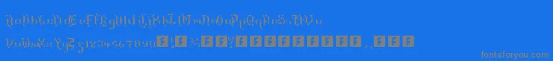 Шрифт TheTerrifficKerganogggg – серые шрифты на синем фоне