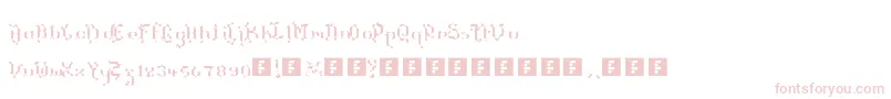 フォントTheTerrifficKerganogggg – 白い背景にピンクのフォント