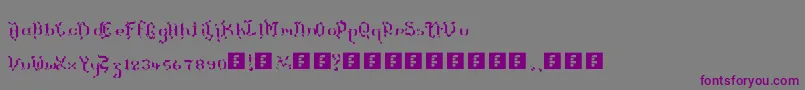 TheTerrifficKerganogggg Font – Purple Fonts on Gray Background