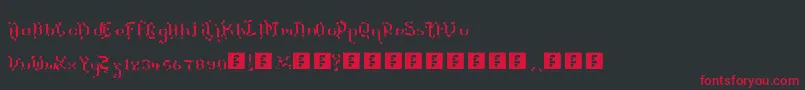 Шрифт TheTerrifficKerganogggg – красные шрифты на чёрном фоне
