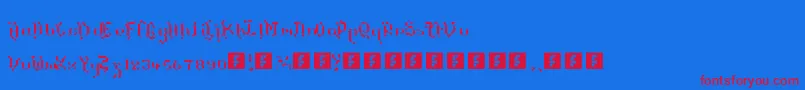 TheTerrifficKerganogggg Font – Red Fonts on Blue Background