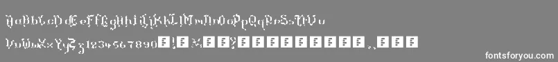 Шрифт TheTerrifficKerganogggg – белые шрифты на сером фоне