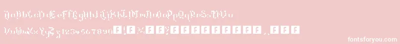 Шрифт TheTerrifficKerganogggg – белые шрифты на розовом фоне