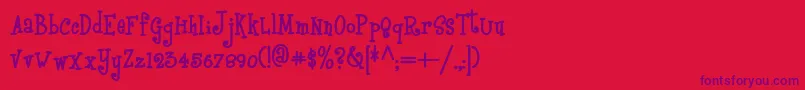 Więcej informacji o czcionce Boyz Czcionka Boyz – fioletowe czcionki na czerwonym tle